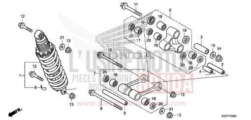 COUSSIN ARRIERE CRF250RLAK de 2019